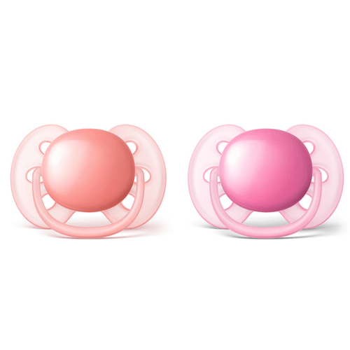 Chupeta Ultra Soft 6-18 Meses Laranja e Rosa - Philips Avent