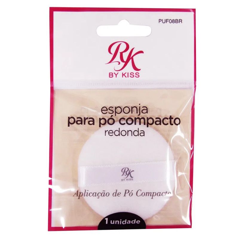 Esponja Para Pó Compacto Redonda - RK Kiss NY