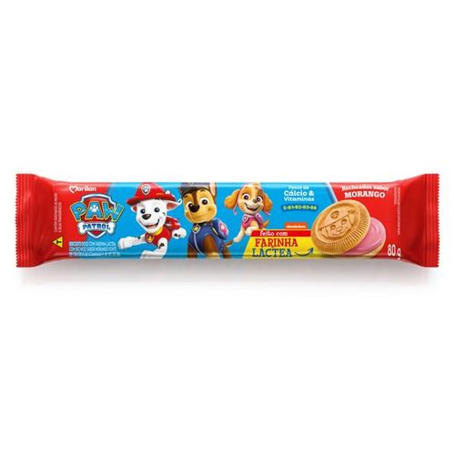 Biscoito Marilan Recheado Morango Patrulha Canina - 80g
