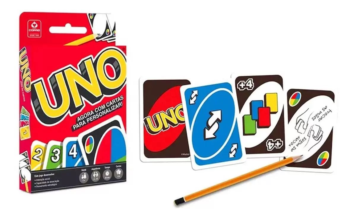Jogo de cartas - Uno - 114 Cartas - Copag