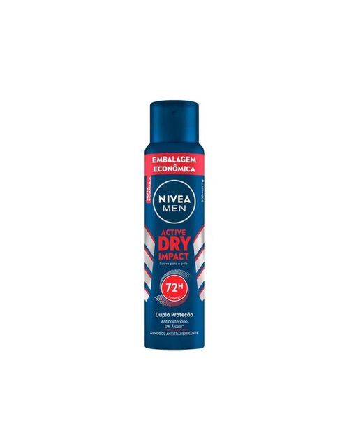 Desodorante Nivea Aerosol Masculino Active Dry Impact - 200ml