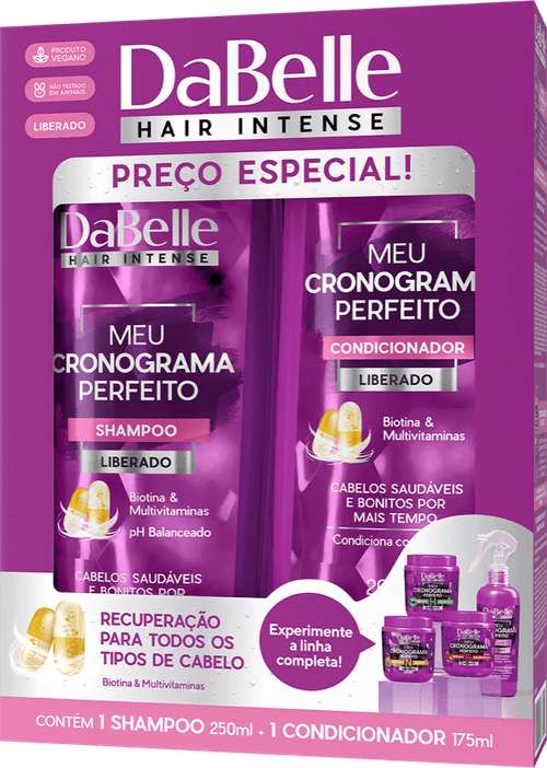 Kit Shampoo e Condicionador - DaBelle Meu Cronograma Perfeito