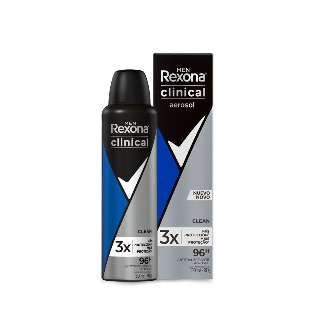 Desodorante Rexona Men Aerosol Clinical Clean - 91g