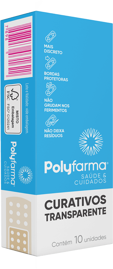 Curativo Polyfarma Transparente - 10 Uni