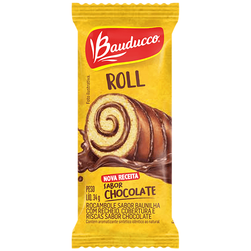 Bolinho Bauducco Roll Chocolate - 34g