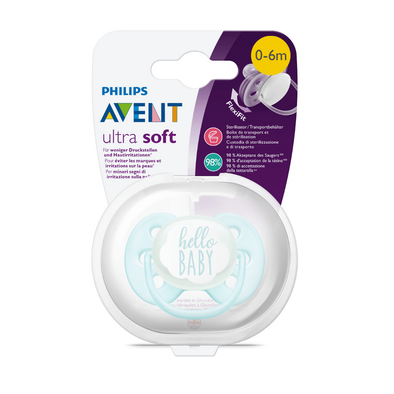 Chupeta UltraSoft 0-6 Meses Verde - Philips Avent