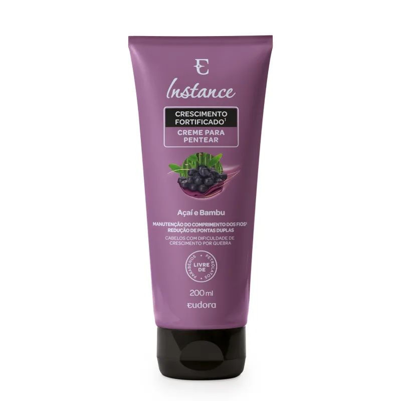 Creme Para Pentear Instance Crescimento Fortificado Açaí E Bambu 200ml