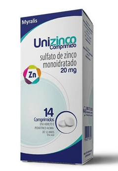 Unizinco 20mg com 14 Comprimidos - Myralis