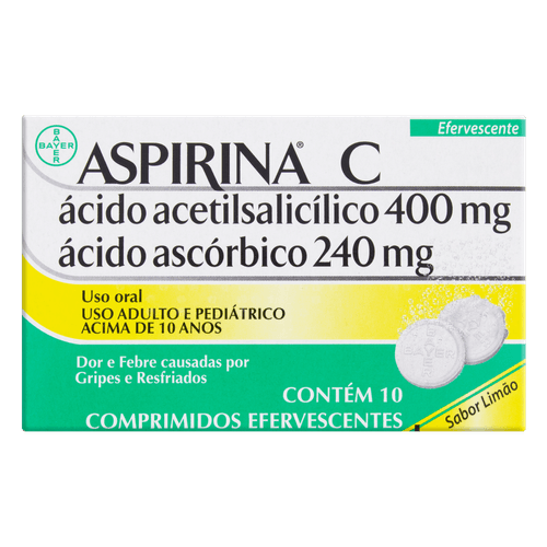 Aspirina C 400mg + 240mg com 10 Comprimidos - Bayer