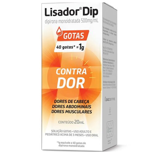 Lisador Dip em Gotas 500mg com 20ml - Hypera