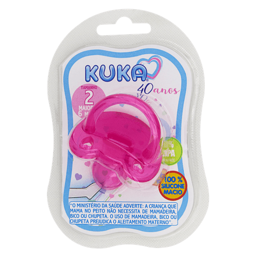 Chupeta Soft Orto Rosa Fase 2 - Kuka