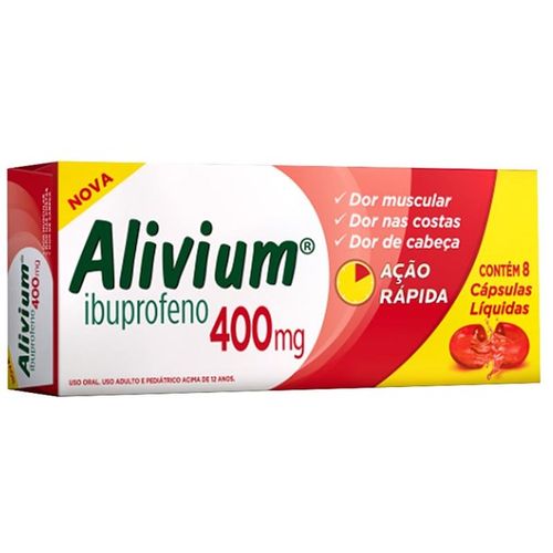 Alivium 400mg com 8 Cápsulas - Hypera
