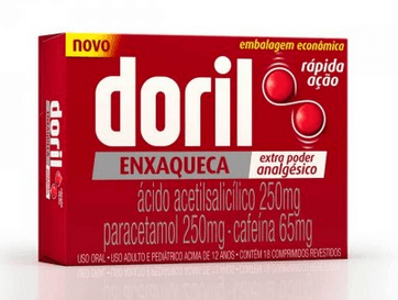 Doril Enxaqueca 250mg + 250mg + 65mg com 18 Comprimidos - Hypera