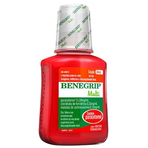 Benegrip Multi 13,30mg + 0,33mg + 0,13mg com Frasco 240ml - Hypera