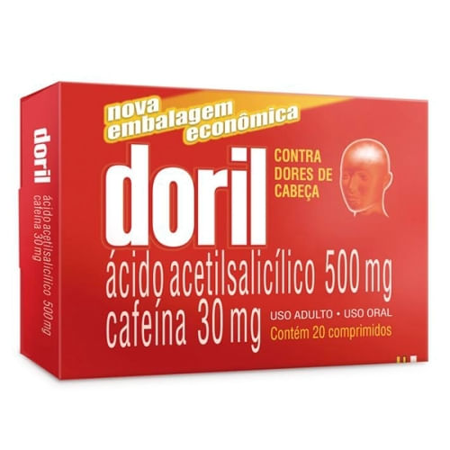 Doril 500mg + 30mg com 20 Comprimidos - Hypera