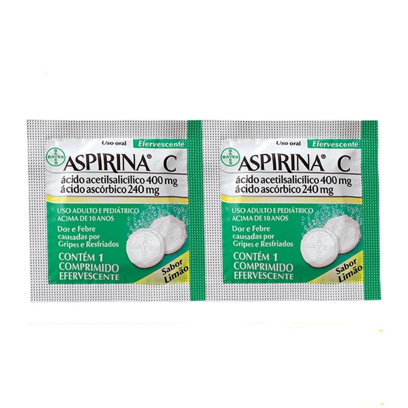 Aspirina C 400mg + 240mg - 2 Comprimidos Efervescentes