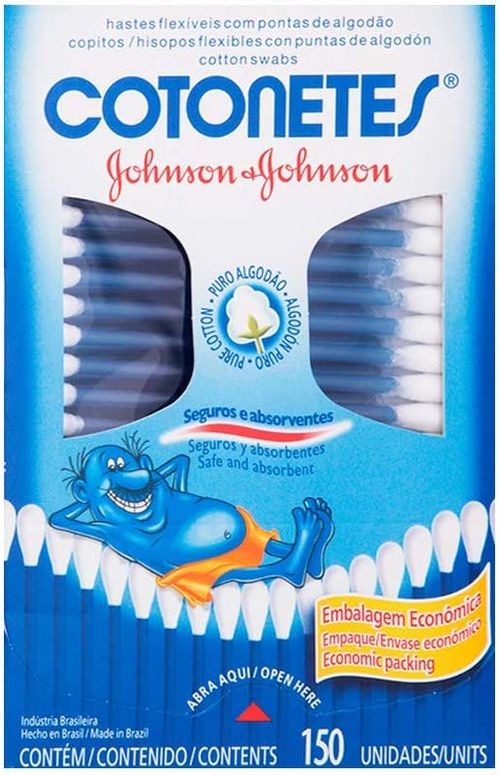 Cotonetes Hastes Flexíveis Johnson's - 150 Uni