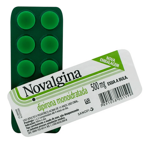 Novalgina 500mg com 10 Comprimidos - Sanofi