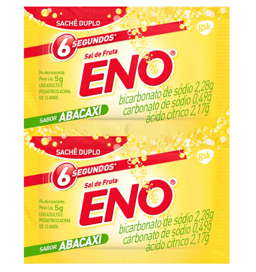 Sal de Fruta Eno Sabor Abacaxi com 2 Envelopes de 5g cada