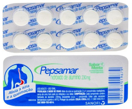 Pepsamar 230mg com 10 Comprimidos Mastigáveis - Hypera