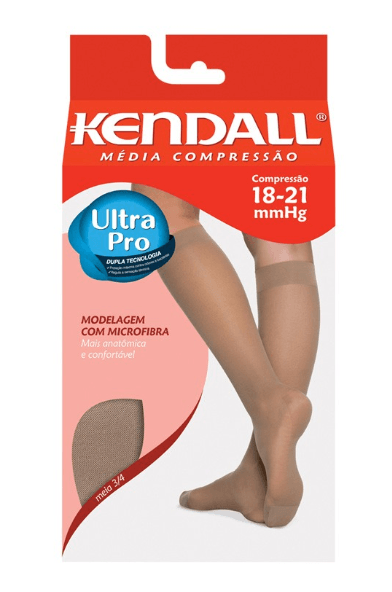 Meia Kendall 3/4 Média Compressão Com Ponteira - Tamanho G