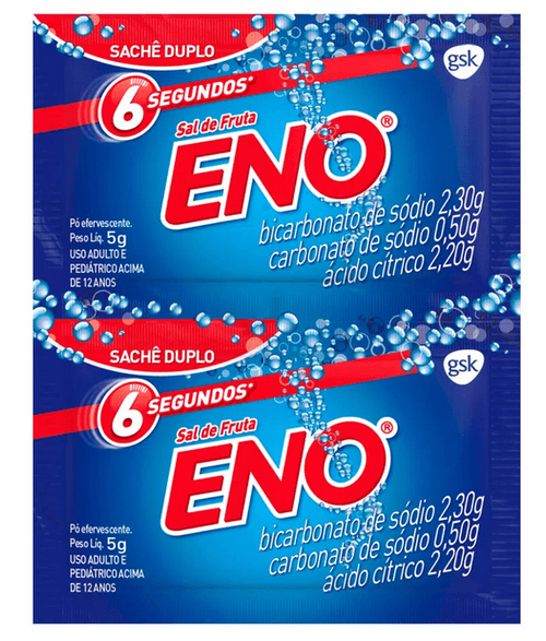 Sal de Fruta Eno Sabor Tradicional com 2 Envelopes de 5g cada - GSK
