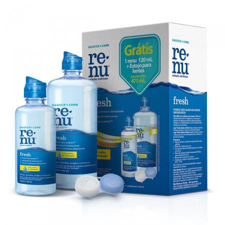 Kit Renu Fresh Solução 355ml + Solução 120ml + Estojo para Lentes