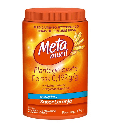 Metamucil em Pó Sabor Laranja - 174g