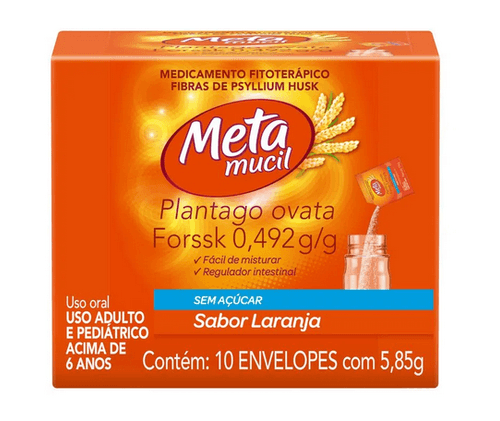 Metamucil Sabor Laranja 5,85g - 10 Envelopes