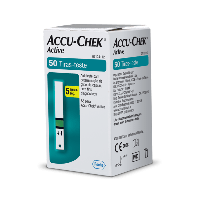 Kit Medidor de Glicose Accu-Chek Active