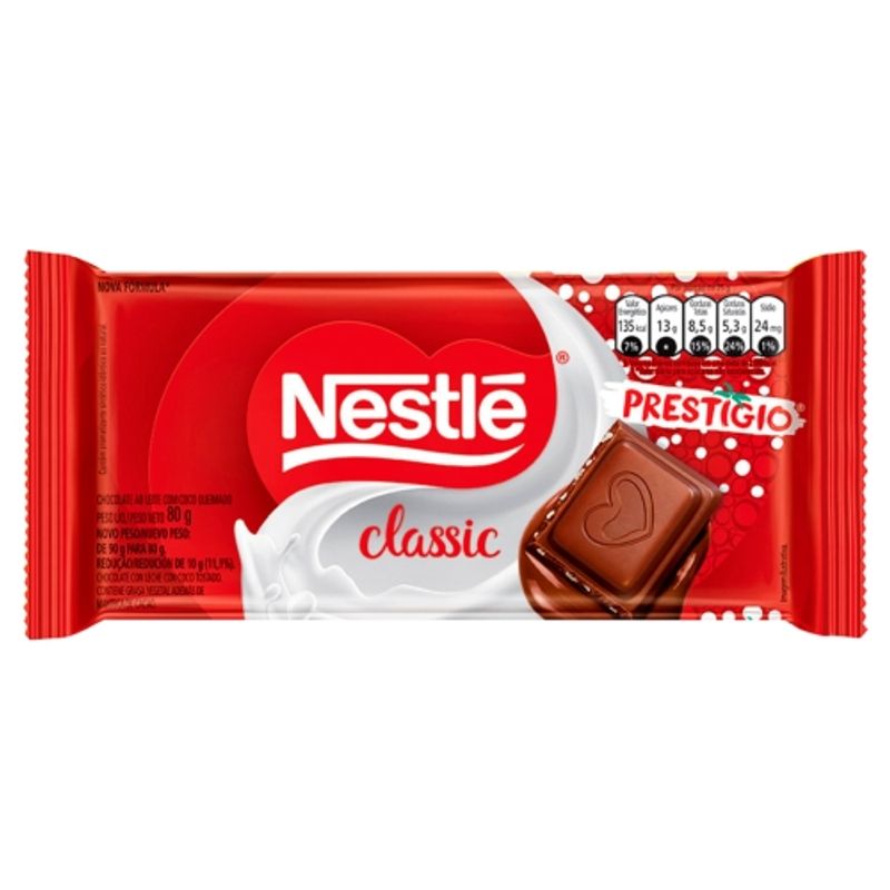 Barra de Chocolate Prestígio Classic Nestle - 80g