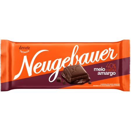 Barra de Chocolate Meio Amargo 40% Neugebauer - 90g