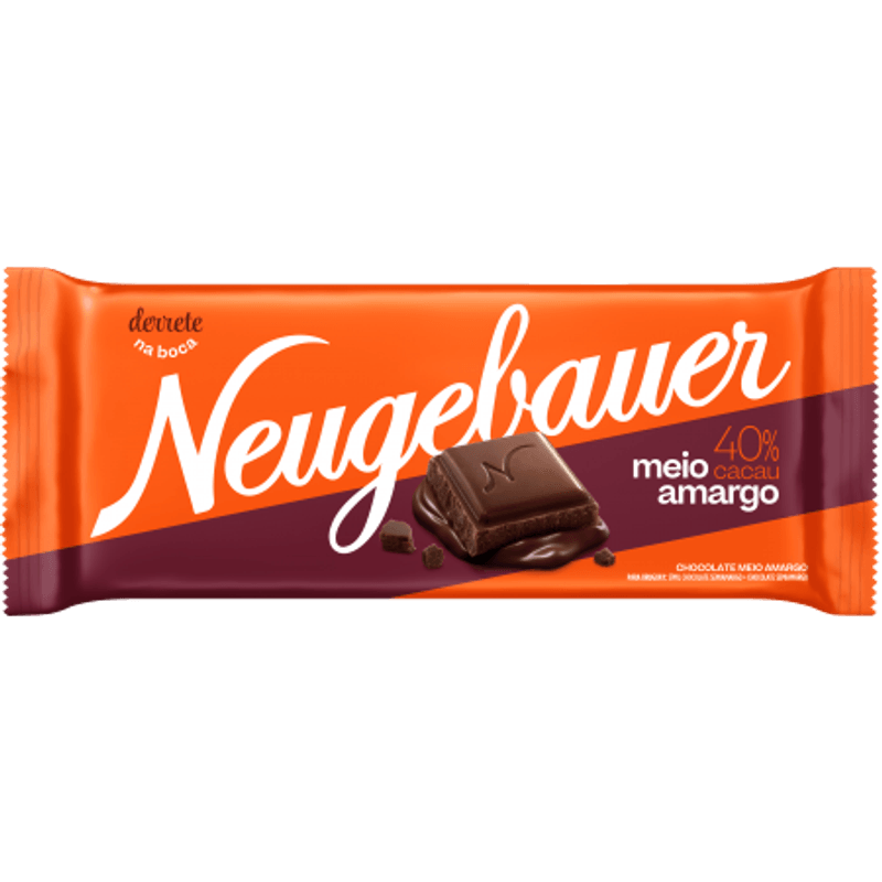 Barra de Chocolate Meio Amargo 40% Neugebauer - 90g