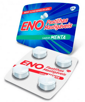 Sal de Fruta Eno Sabor Menta com 4 Pastilhas - GSK
