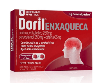 Doril Enxaqueca 250mg + 250mg + 65mg - 8 Comprimidos