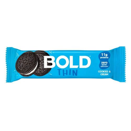 Barra de Proteína Bold Thin - Cookies Cream 40g