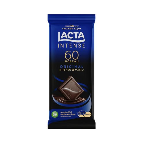 Barra de Chocolate Lacta Intense 60% Cacau - 85g
