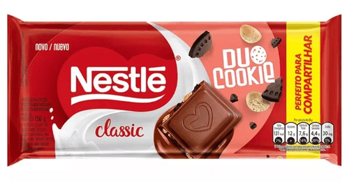 Barra de Chocolate Duo Cookie Classic Nestle - 150g