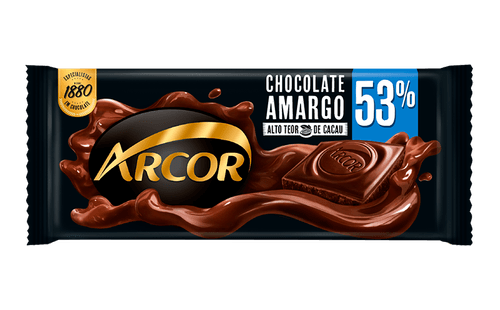 Barra de Chocolate Arcor Amargo 53% - 80g