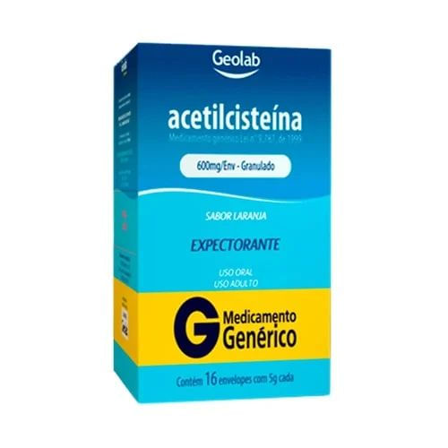 Acetilcisteína 600mg 16 Envelopes - Geolab Genérico