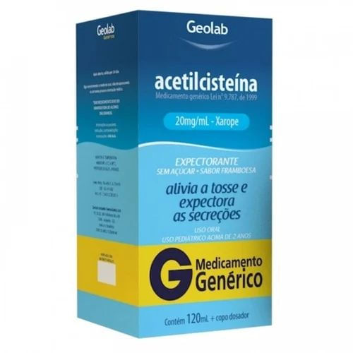 Acetilcisteína Xarope Infantil 120ml - Geolab