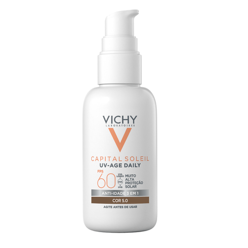 Protetor Solar Capital Soleil UV-Age Daily Vichy Sem Cor FPS60 - 40g