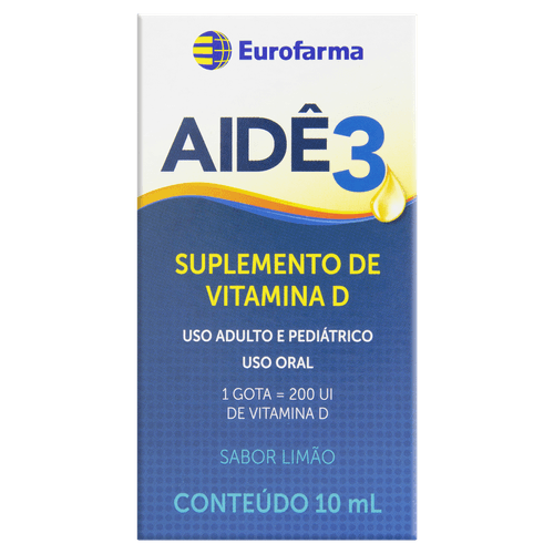Vitamina D Aidê 3 Gotas com 10ml - Eurofarma