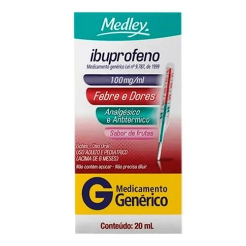 Ibuprofeno Gotas 100mg 20ml - Medley Genérico