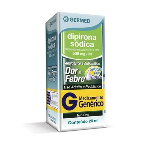 Dipirona Sódica Gotas com 20ml - Natulab Genérico