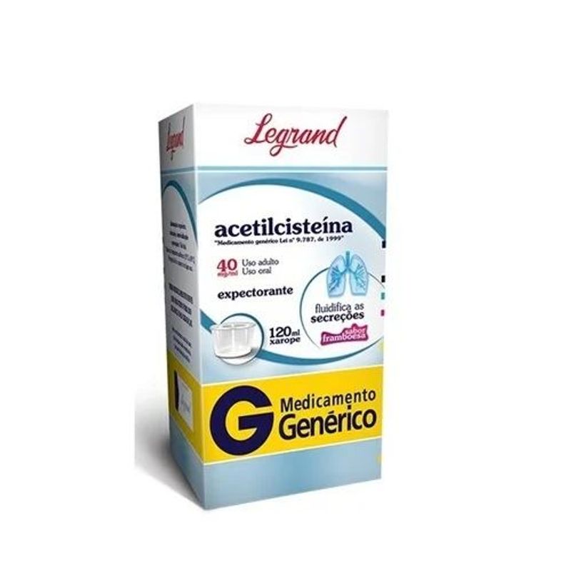 Acetilcisteína Xarope Adulto 120ml - Legrand