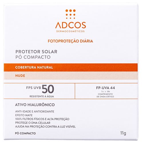 Pó Compacto Protetor Solar Adcos Nude FPS50 - 11g