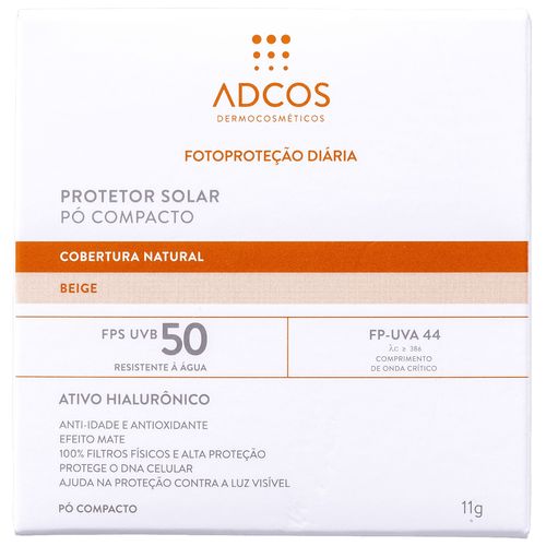 Pó Compacto Protetor Solar Adcos Nude FPS50 - 11g