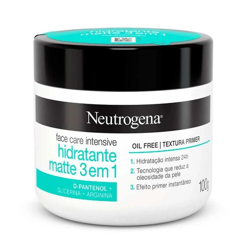 Creme Facial Neutrogena Intensive Hidratante Matte 3em1 - 100g
