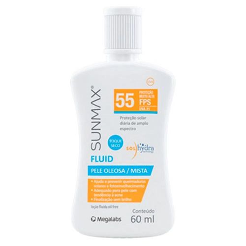 Protetor Solar Sunmax Fluid FPS55 - 60ml